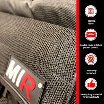 mIR Adjustable Weighted Vest, 20 lb.