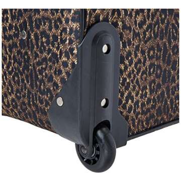 Rockland Jungle Softside Upright Luggage, Leopard, 4-Piece Set (14/19/24/28)