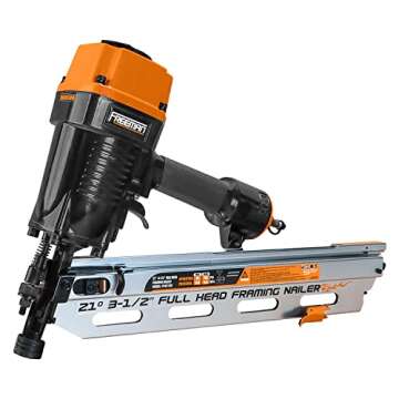 Freeman 21 Degree Pneumatic Framing Nailer | 2" – 3-1/2” Nails | Anti-Dry-Fire, Dual Trigger, and Depth Adjust | 7-Year Warranty | PFR2190