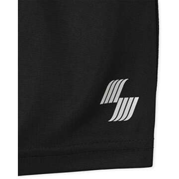 Boys' Athletic Basketball Shorts in Black - Small Size