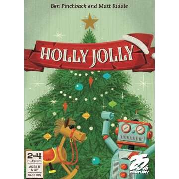 Holly Jolly , Christmas Themed Family Card Game , Collect Presents Ornaments & Stockings - 25th Century Games