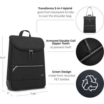 Solo Stealth Hybrid Backpack - Anti-Theft Features