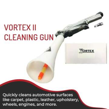 HI-TECH Vortex Cleaning Gun - Quickly Blasts Dirt and Dust from Surface - Works with Air Compressor (Vortex II)