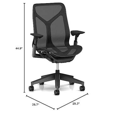 Herman Miller Cosm Chair, Mid Back, Graphite