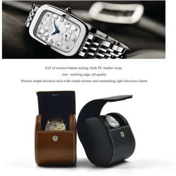 Oirlv Luxury Leather Watch Case for Gifts & Travel