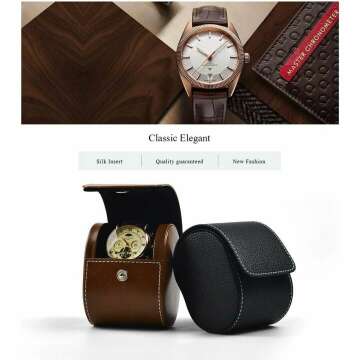 Oirlv Luxury Leather Watch Case for Gifts & Travel