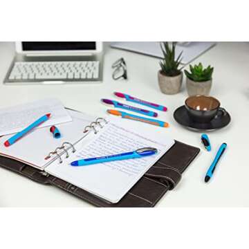 Schneider Slider Memo XB (Extra Broad) Ballpoint Pen, 1.4 mm, Light Blue Barrel, Black Ink, Box of 10 Pens (150201)