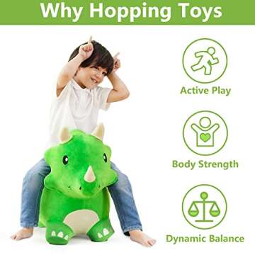 Fun Dinosaur Hopper Toy for 2-6 Year Old Boys & Girls