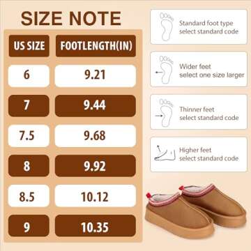 Women's Slippers Platform Mini Boots,Snow Winter Short Ankle Boot,Fluffy Warm Comfy Furry House Slippers Anti-Slip Boot for Indoor and Outdoor (Brown, Adult, Women, 8, Numeric, US Footwear Size System, Medium)