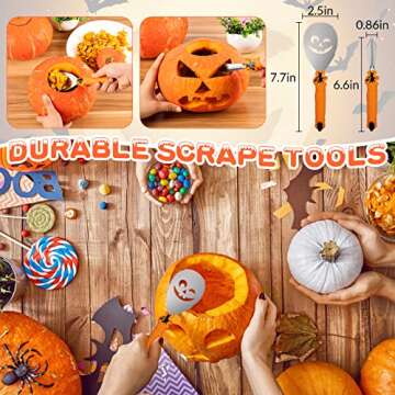 WANNTS Pumpkin Carving Kit for Kids - 24 Pieces