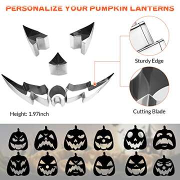 WANNTS Pumpkin Carving Kit for Kids - 24 Pieces