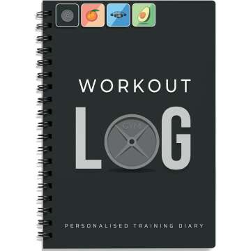 Workout Planner for Daily Fitness Tracking & Goals Setting (A5 Size, 6” x 8”, Charcoal Gray), Men & Women Personal Home & Gym Training Diary, Log Book Journal for Weight Loss by Workout Log Gym