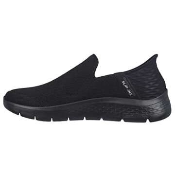 Skechers Men's Go Flex Hands Free Slip-ins Athletic Slip-on Casual Walking Shoes Sneaker, Black, 10.5