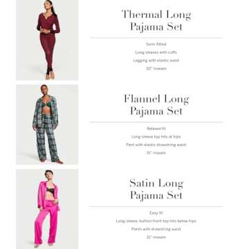 Victoria's Secret Flannel Pajama Set, Long Sleeve Button Down & Pants Set, Sleepwear for Women, Black Ribbon Script (XS)