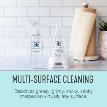 Force of Nature Multi-Purpose Cleaner & Deodorizer Extra Value Bundle - Reusable Bottle, 25 Refills - Eco-Friendly, Toxin-Free All-Purpose Natural Cleaning Supplies