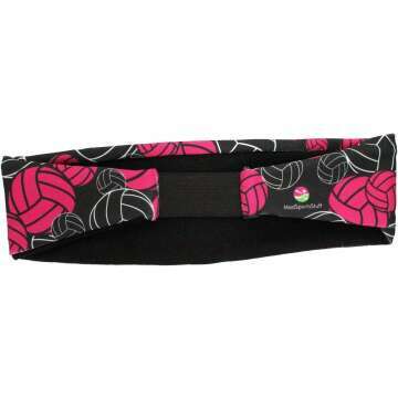 Crazy Volleyball Headband with Vibrant Logos