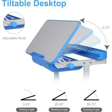 Adjustable Kids Desk and Chair Set for Learning