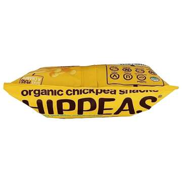 Hippeas Organic Chickpea Puffs, Vegan White Cheddar, 10 Ounce (Pack of 1), Family Size, 4g Protein, 3g Fiber, Vegan, Gluten-Free, Crunchy, Plant Protein Snacks