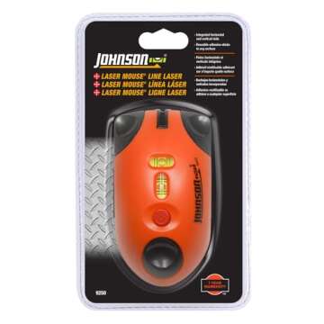 Johnson Level & Tool 9250 Laser Mouse, 30' Interior Range, Orange, 1 Laser Mouse