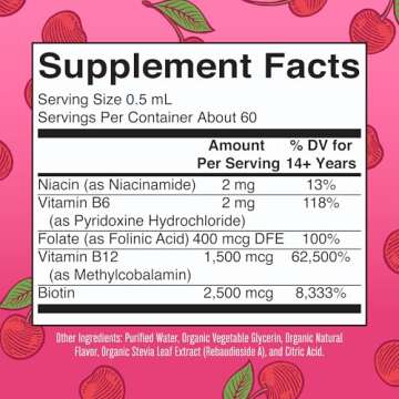 MaryRuth Organics Vitamin B Complex | B Vitamins Complex | Biotin | Vitamin B12 | Niacin | Folate | Metabolic Support Supplement | Vegan | USDA Organic | Non-GMO | Gluten Free | 2 Month Supply