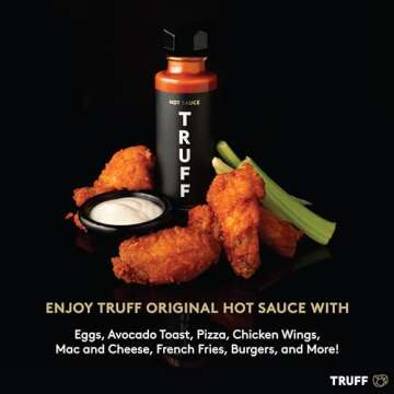 TRUFF Hot Sauce, Gourmet Hot Sauce with Ripe Chili Peppers, Black Truffle, Organic Agave Nectar, An ultra unique Flavor Experience in a 6 oz Bottle (2 Pack)