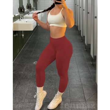 Ieumaz Scrunch Butt Lifting Leggings for Women Impact Leggings Gym Seamless Leggings Workout Leggings Tummy Control Yoga Pant