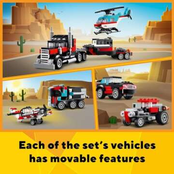 LEGO Creator 3 in 1 Flatbed Truck for Kids 7+