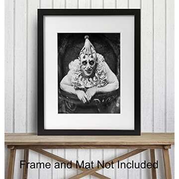 Scary Clown Decorations - Creepy Clown - Spooky Home Decor - Horror Decor - Scary Wall Decor - Gothic Home Decor - Pagan Gifts - Creepy Decorations - Goth Room Decor- Horror Gifts - Halloween Wall Art