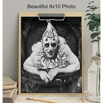 Scary Clown Decorations - Creepy Clown - Spooky Home Decor - Horror Decor - Scary Wall Decor - Gothic Home Decor - Pagan Gifts - Creepy Decorations - Goth Room Decor- Horror Gifts - Halloween Wall Art