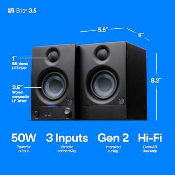 PreSonus Eris 3.5 Active Studio Monitors