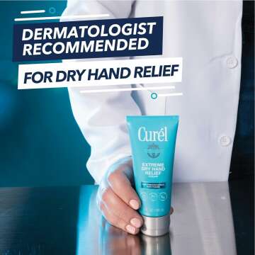 Curel Extreme Dry Hand Dryness Relief, Travel Size Hand Cream, Easily Absorbed for Long-Lasting Relief after Washing Hands, with Eucalyptus Extract, 3 Ounces