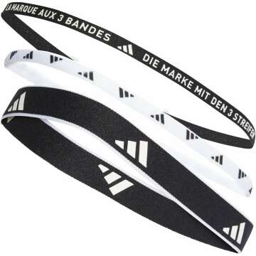 Adidas Unisex Multiple Width Training Headbands 3 Per Pack Headband, L