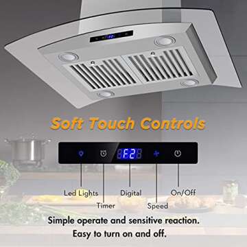 FIREGAS 30" Ceiling Mount Range Hood - 450 CFM