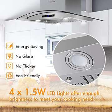 FIREGAS 30" Ceiling Mount Range Hood - 450 CFM