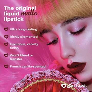 Lime Crime Velvetines Liquid Matte Lipstick, Wicked - French Vanilla Scent - Long-Lasting Velvety Matte Lipstick - Won't Bleed or Transfer - Vegan