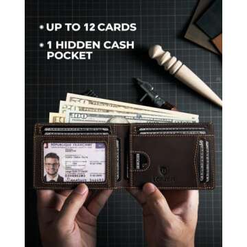 LORZOR Minimalist AirTag Wallet for Men