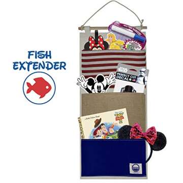 Fish Extender Disney Cruise Fitted - Hanging Pockets [3 Pocket] for Fish Exchange Extender Gifts on Disney Cruise Line Cabin Door in 2024 & 2025