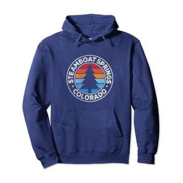 Steamboat Springs Colorado CO Vintage Graphic Retro 70s Pullover Hoodie