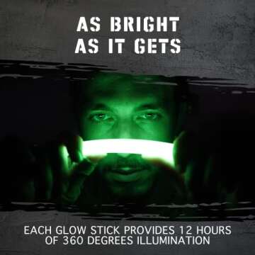 12 Ultra Bright Emergency Glow Sticks