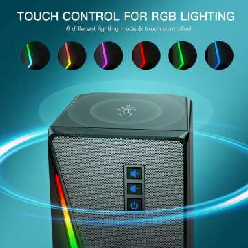 6 RGB Computer Speakers | USB Powered Sound System