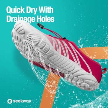 SEEKWAY Water Shoes for Women Adult Quick-Dry Aqua Sock Barefoot Men for Beach Swim River Pool Lake Hiking Kayaking Surfing