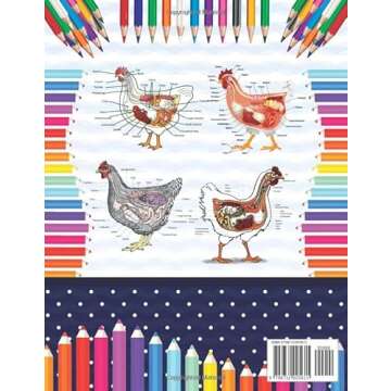 Chicken Anatomy Coloring Book: Animals Physiology Self-Quiz Color Workbook for Studying and Relaxation | Anatomy Magnificent Learning Structure for ... Anatomy Student Self Test Coloring Workbook.