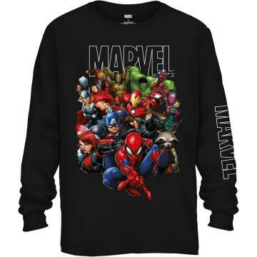 Marvel Avengers Guardians of The Galaxy Team Up Men's Graphic Tee T-Shirt