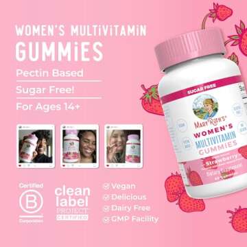 MaryRuth Organics Multivitamin for Women 14 | Women's Multivitamin Gummies | Immune Support Daily Women's Multivitamin | Skin Health | Sugar Free | Vegan | Non-GMO | 60 Count