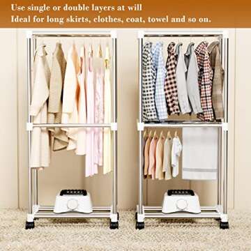 Portable Clothes Dryer with Timer, Large Capacity