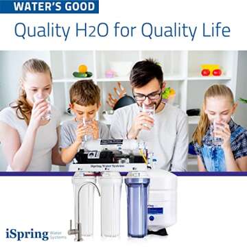 iSpring RCC7P, 75 GPD Reverse Osmosis System with Pump, 5-Stage Boosted Performance Under Sink RO Water Filtration System with Brushed Nickel Faucet, Easy Top-Mounted Faucet Design with U.S. Patent