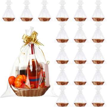 Easter Gift Basket Set - 18 Plastic Baskets & 20 Bags