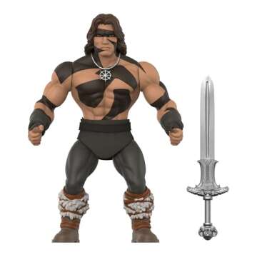 Super7 Conan The Barbarian Vintage War Paint Conan - 5.5" Conan Action Figure with Accessory Classic Movie Collectibles and Retro Toys