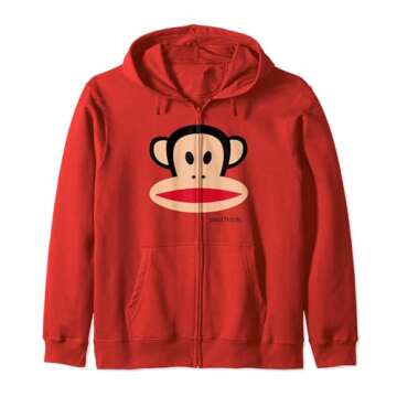 Paul Frank Julius The Monkey Big Face Zip Hoodie