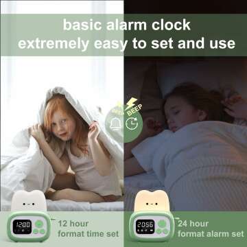 QANYI Kids Timer Clock Lamp - Cute Night Light & Alarm